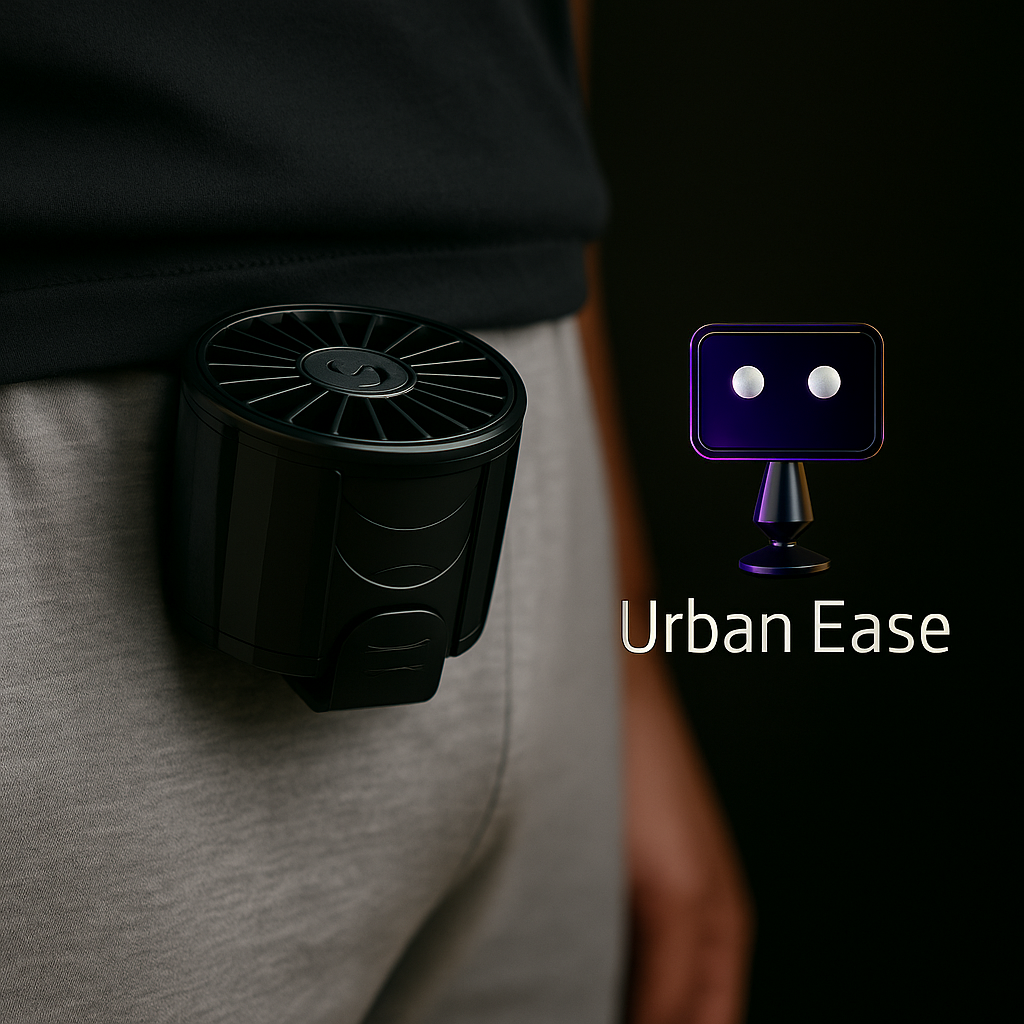 UrbanEase™ Under Shirt Clip Fan – Wearable, 4-Speed Rechargeable Cool Air