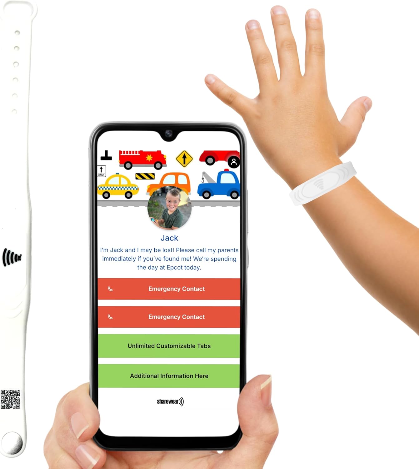 UrbanEase™ NFC Smart Band | Medical ID + Digital Business Card – No App Needed