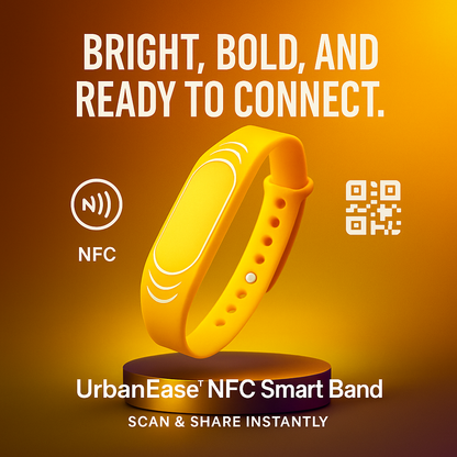 UrbanEase™ NFC Smart Band | Medical ID + Digital Business Card – No App Needed