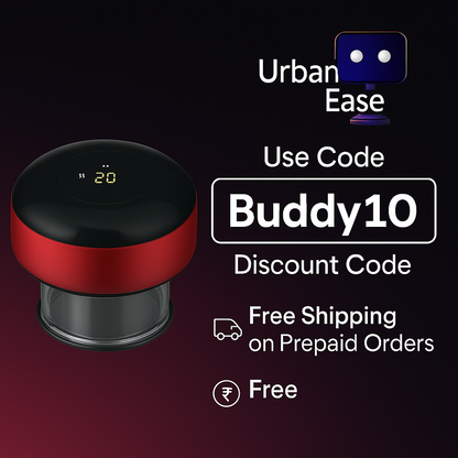 UrbanEase™ Electric Cupping Therapy Machine – 12-Level Suction & Heat