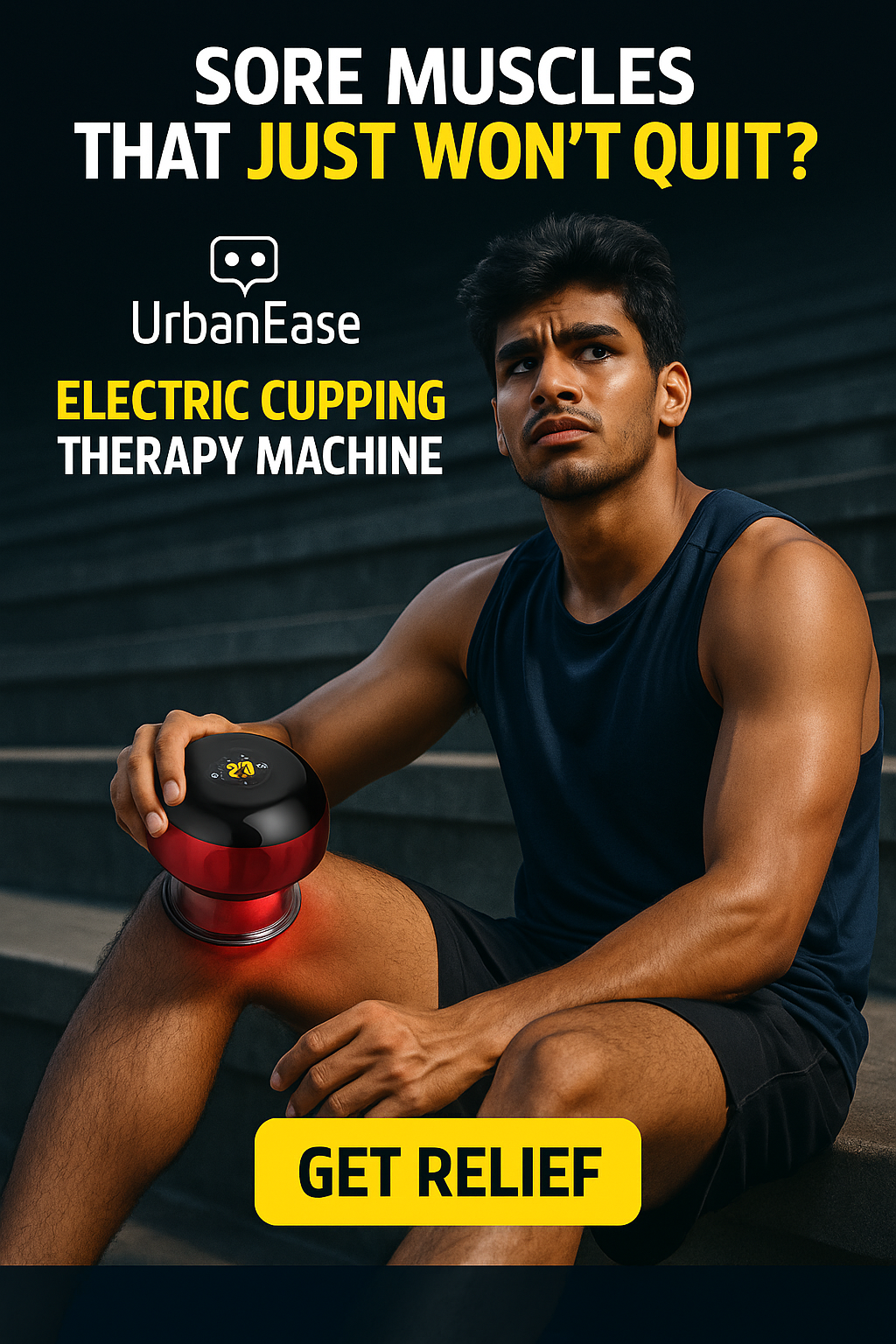 UrbanEase™ Electric Cupping Therapy Machine – 12-Level Suction & Heat
