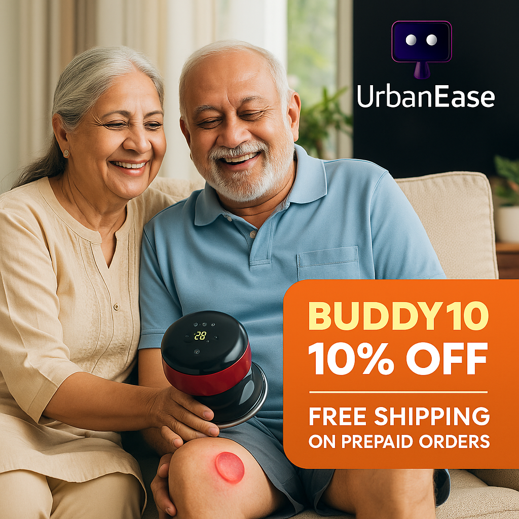 UrbanEase™ Electric Cupping Therapy Machine – 12-Level Suction & Heat