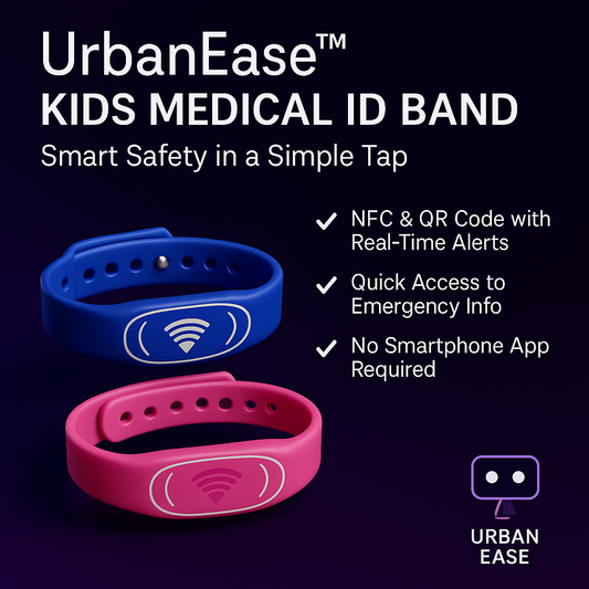 UrbanEase™ NFC Smart Band | Medical ID + Digital Business Card – No App Needed