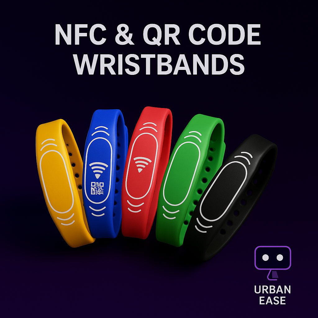 UrbanEase™ NFC Smart Band | Medical ID + Digital Business Card – No App Needed
