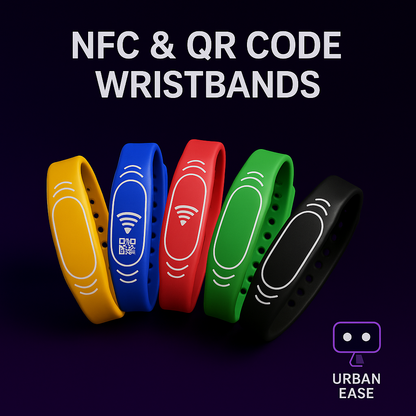 UrbanEase™ NFC Smart Band | Medical ID + Digital Business Card – No App Needed