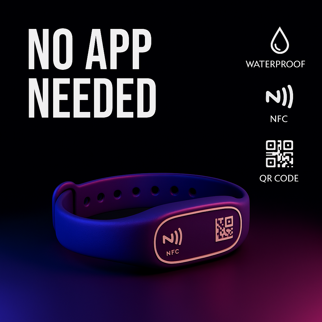 UrbanEase™ NFC Smart Band | Medical ID + Digital Business Card – No App Needed