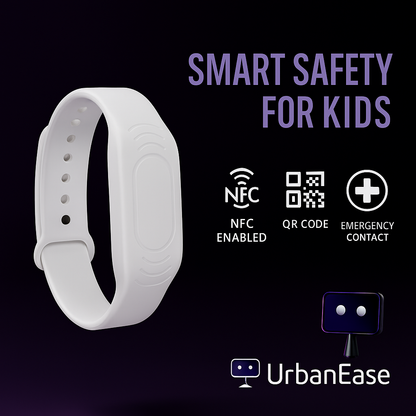 UrbanEase™ NFC Smart Band | Medical ID + Digital Business Card – No App Needed